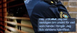 Falska poliser hotade bryta upp dörr hos kvinna