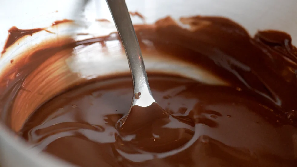 I fabriken skapas flytande choklad till 73 andra företag. Arkivbild.