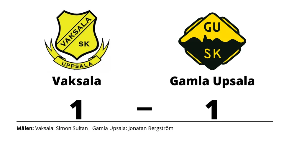 Vaksala SK spelade lika mot Gamla Upsala SK