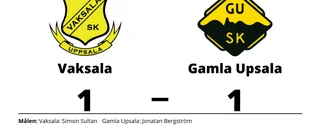 Oavgjort för Vaksala hemma mot Gamla Upsala