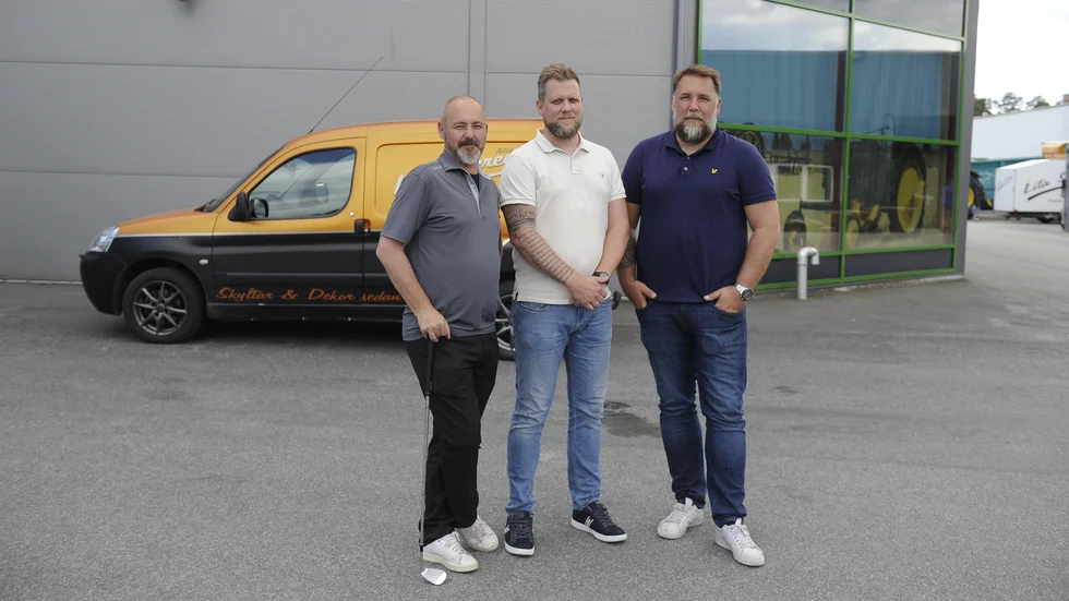 Trion som står bakom Swingoteket AB som öppnar i höst på Idbäcken. Från vänster: Johan Ekström, David Samuelson och Robert Andersson.