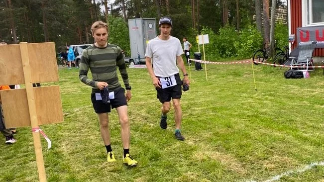 Max Själin och Jonatan Nordebo. Tvåan och ettan i tävlingen.
