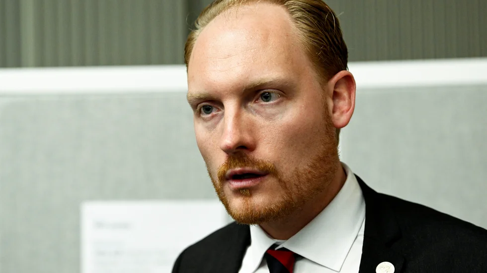 Aron Emilsson, SD:s utrikespolitiske talesperson. Arkivbild.