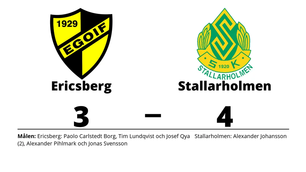 Ericsbergs GoIF förlorade mot Stallarholmens SK