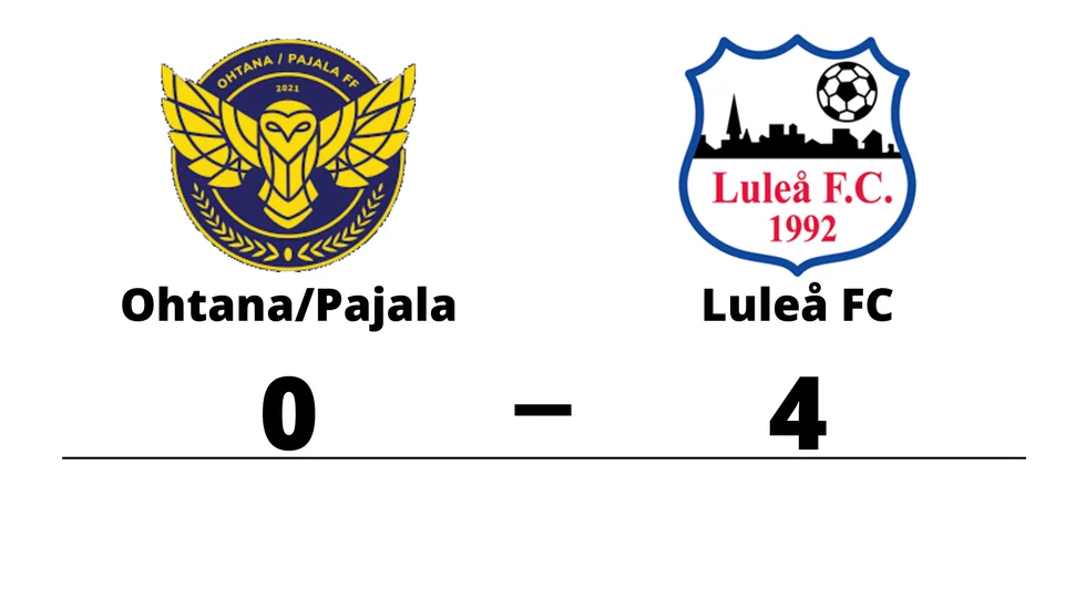 Ohtana/Pajala FF 2 förlorade mot Luleå FC