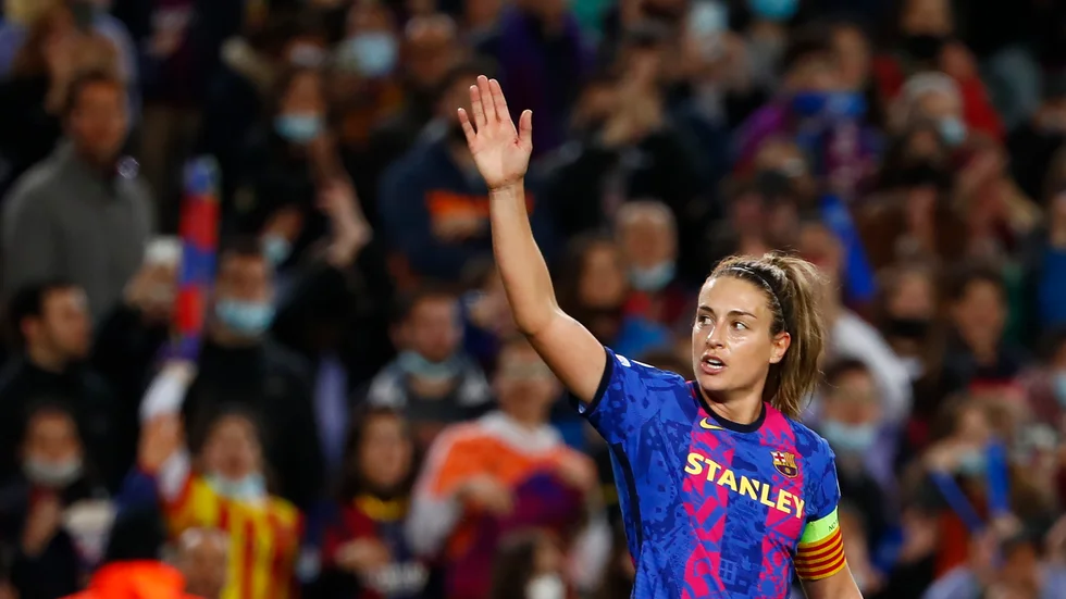Barcakaptenen Alexia Putellas blir borta länge. Arkivbild.