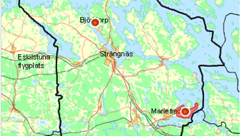 Det är för närvarande strömlöst i delar av Björktorp och Mariefred