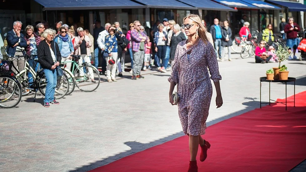 Thérese Plog, 41, från Nyköping mannekängade.