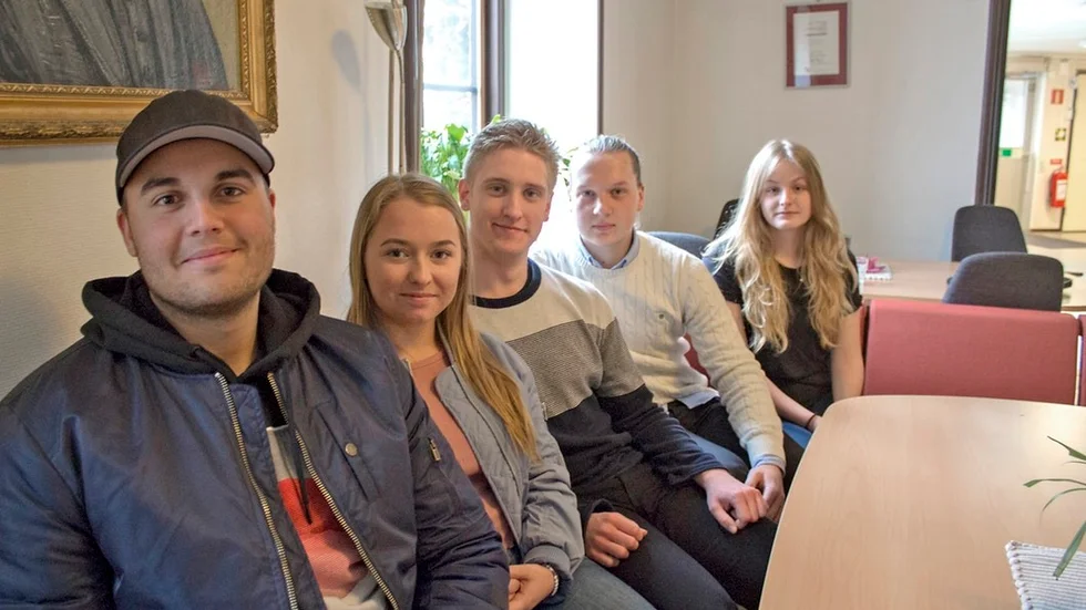 Adam Ludvigsson, Moa Andersson, Erik Palm, Haris Begic och Matilda Gustafsson.