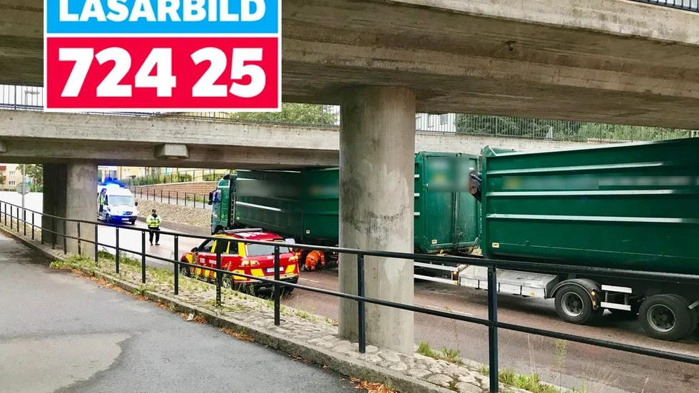Här är bilden på lastbilen som Elenor Andersson skickade till tidningen den 14 augusti.