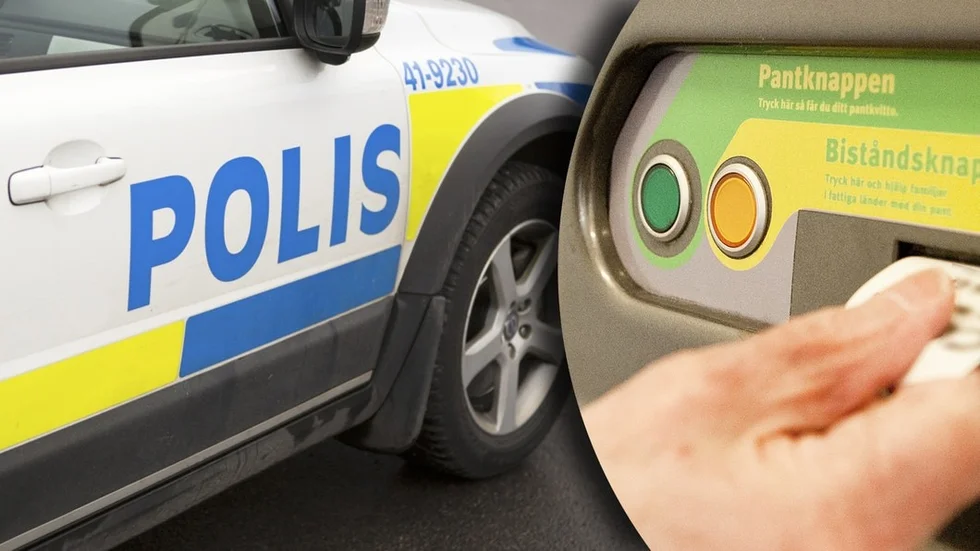 Polisen fattade misstankar mot en mindre lastbil i närheten av Kvicksund. I bilen fanns tio stora sopsäckar fyllda med pantburkar med nytillverkade etiketter.