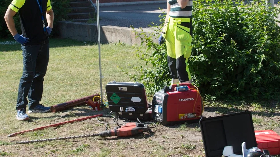 Undersökningar efter miljögifter utfördes på Kunskapskolan i Nyköping under torsdagen.