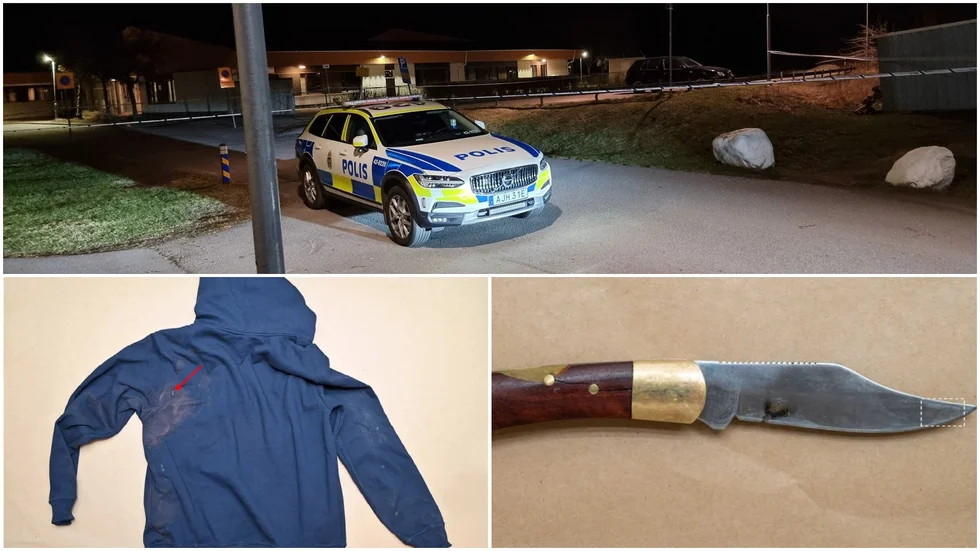 Knivdådet inträffade utomhus i Klockaretorpet i våras. Hugget tog i ryggen på vänster sida och punkterade en lunga på offret.
