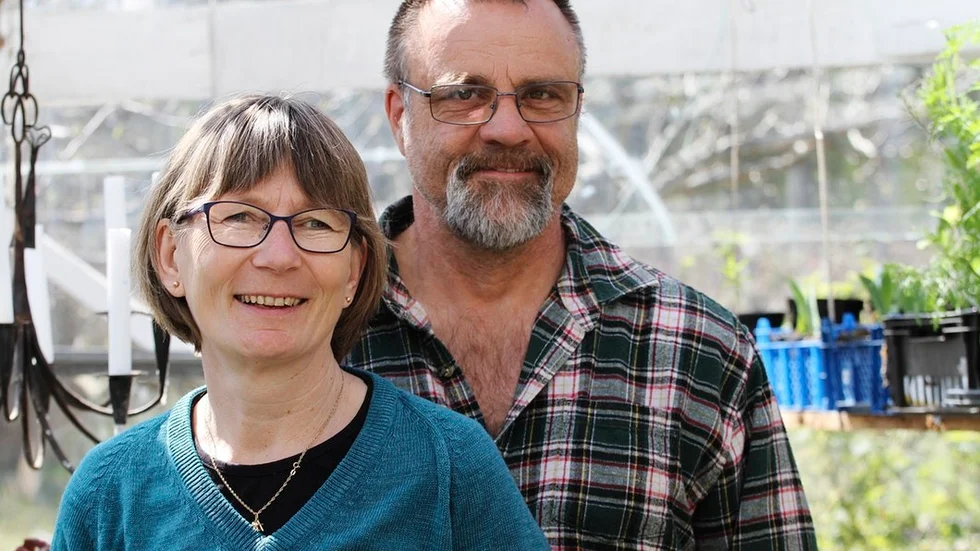 Agneta och Lars Andersson visade upp sin trädgård.