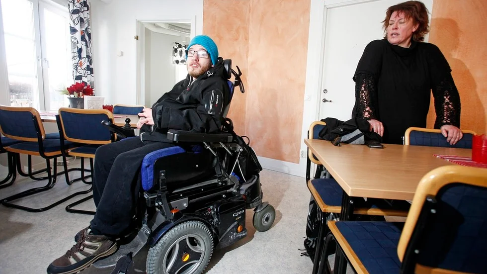 Michael Nordlander tillsammans med mamma Susanne Malmgren.