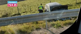 Trafikolycka på 55:an vid Ändebol – bil voltade över räcke