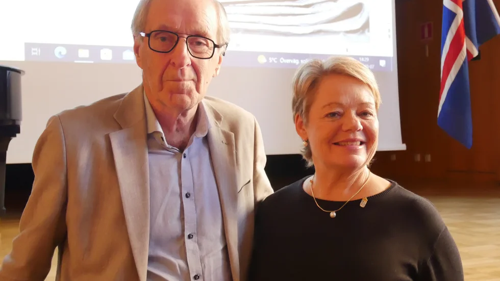 KG Bergström och landshövdning Lotta Finstorp.