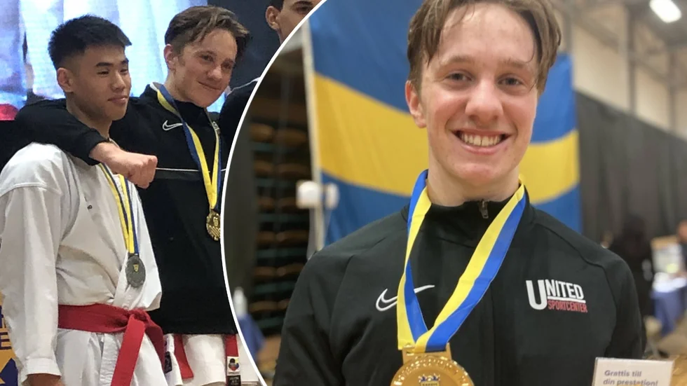 Tage Alskog från Eskilstuna vann under den gångna helgen SM-finalen för juniorer mot barndomsvännen Harry Lieu (till vänster i bild).