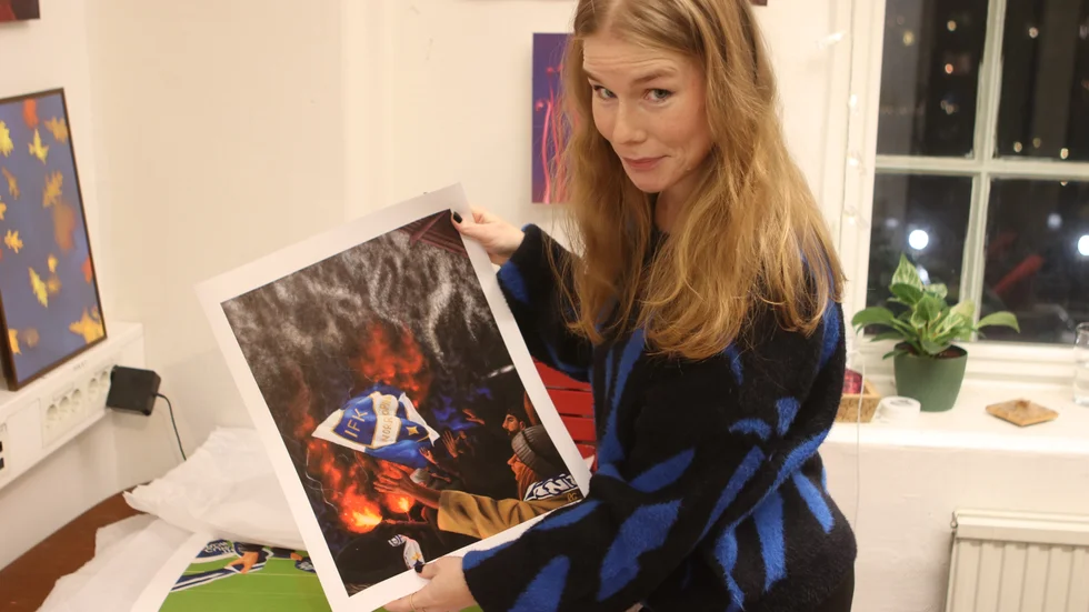 "Mitt måleri ska inte stå för någon idealbild av den goda människan. Det skulle vara jävligt tråkigt om man bara målade sånt som alla tycker om och älskar. Det berör inte", säger Liselott Grenblad.