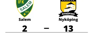 Nyköping utklassade Salem på bortaplan