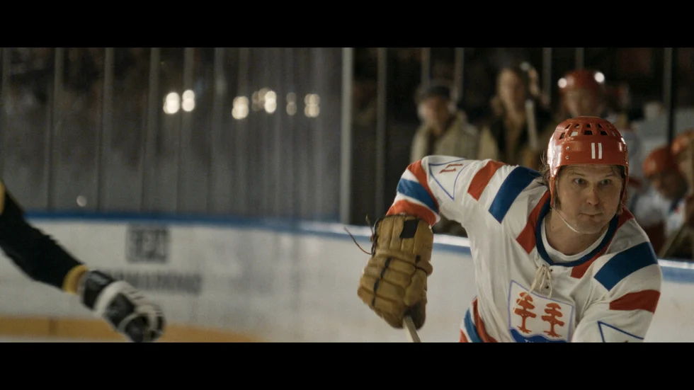 Markus Krunegård som hockeyspelare i tv-serien "Börje".