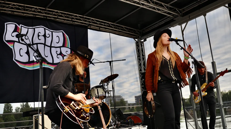 Lucid Blues tillhör det absoluta toppskiktet inom Skellefteås musikliv just nu. Från vänster: Sebasthian Regina, Kristian Johansson, Fanny Lundmark och Oscar Åström.