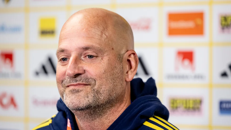 Magnus Wikman, Sveriges assisterande förbundskapten, på måndagens pressträff med det svenska fotbollslandslaget under fotbolls-VM i Wellington, Nya Zeeland.