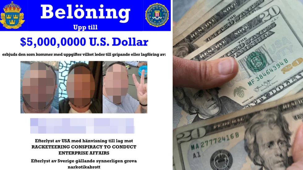 Polisen i USA lockar med 5 miljoner dollar för tips som gör att 40-åringen från Sverige kan gripas.