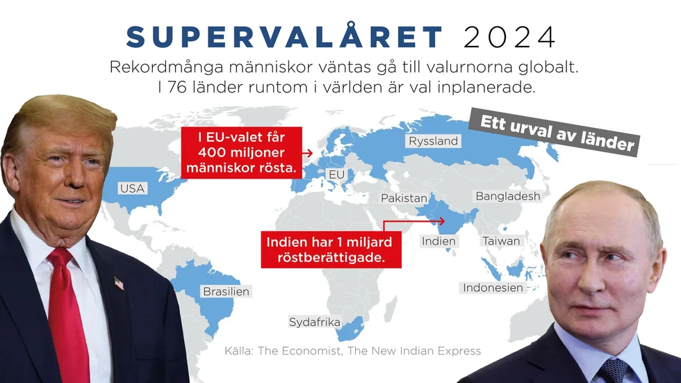 Under 2024 är val inplanerade i 76 länder runtom i världen.