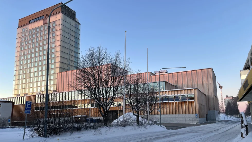 Det har varit kallt i veckan. Bilden är från i fredags.