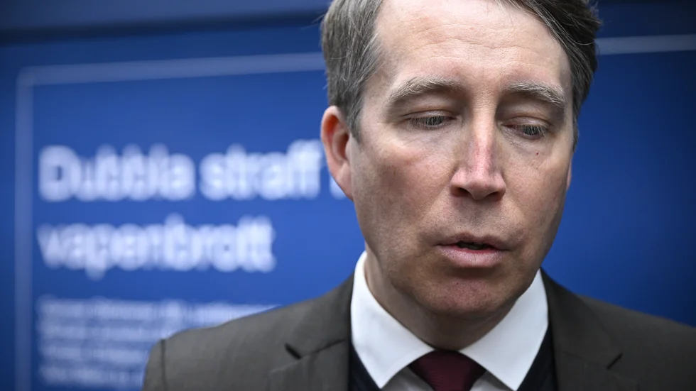 Richard Jomshof (SD), ordförande i riksdagens justitieutskott. Arkivbild.