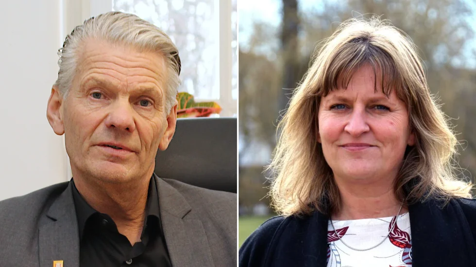 Kommunstyrelsens ordförande Peter Karlsson (M) och kommunens näringslivschef Jessica Hallros beklagar beskedet om Teknova Byggsystems konkurs.