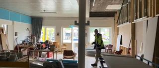 160 meter lång korridor leder till nya restaurangen