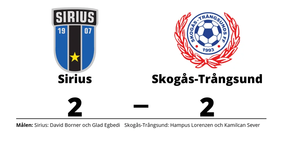IK Sirius FK spelade lika mot Skogås-Trångsunds FF