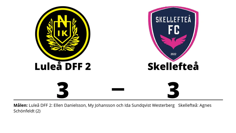 Luleå Fotboll DFF 2 spelade lika mot Skellefteå FC