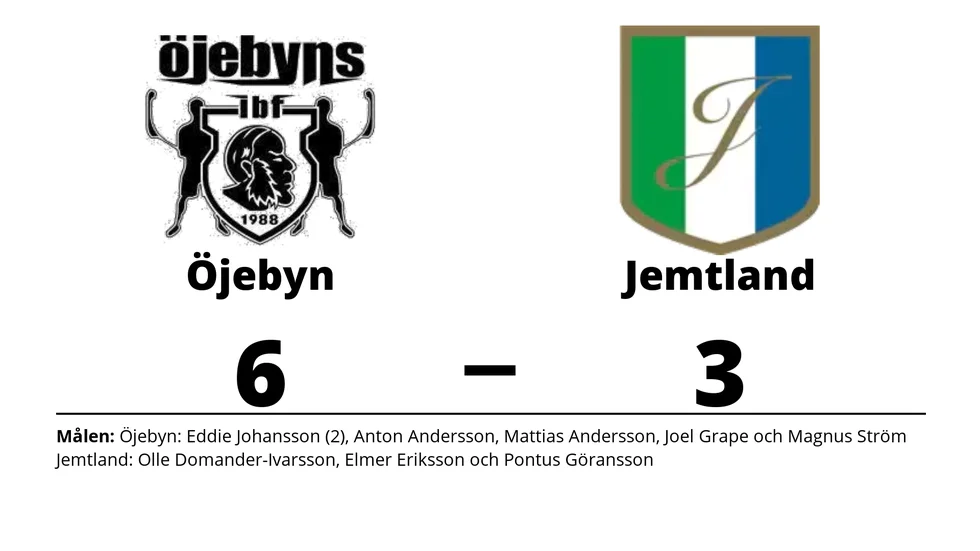 Öjebyns IBF vann mot Jemtland Innebandy