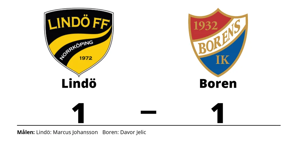 Lindö FF spelade lika mot Borens IK