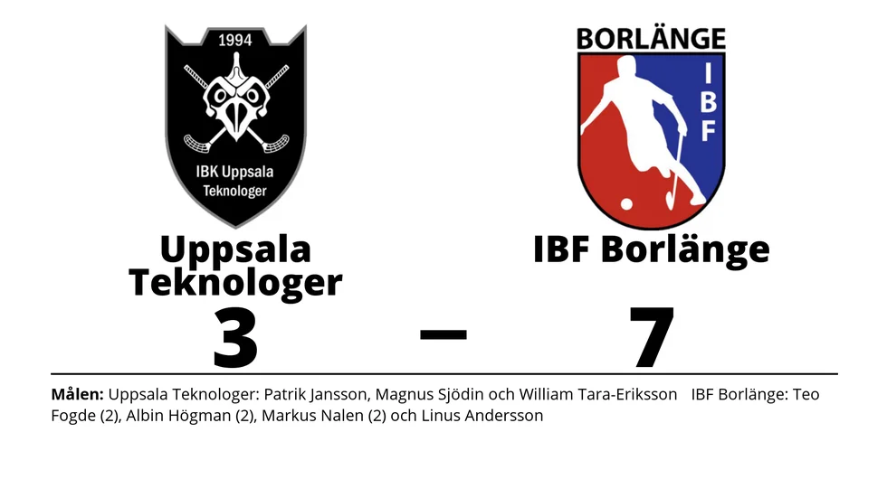 IBK Uppsala Teknologer förlorade mot IBF Borlänge