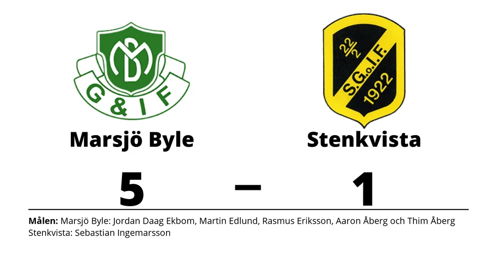 Marsjö-Byle GoIF vann mot Stenkvista GoIF