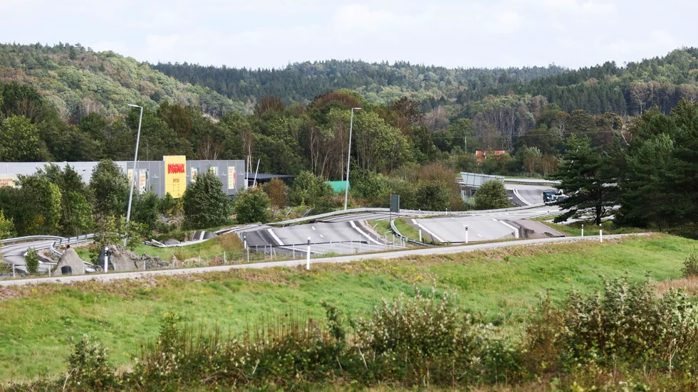Jordskredet i lördags kapade E6:an i höjd med Stenungsund.