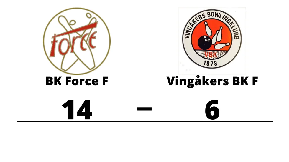 BK Force F vann mot Vingåkers BK F