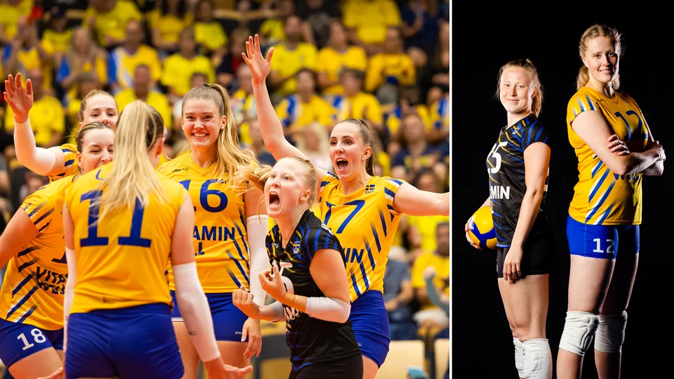 Emmy Andersson (i svart) och Hilda Gustafsson (th) är numera given i det svenska landslaget.