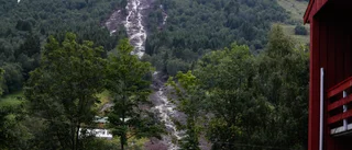 Ett hus drogs med i jordskred i Norge