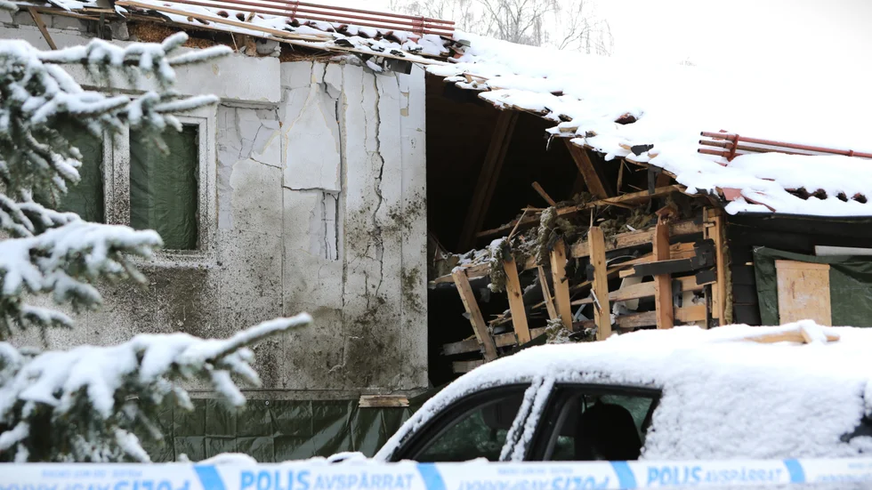 Den kraftiga sprängladdningen i Lövstalöt detonerade vid 22-tiden på kvällen den 2 december. 