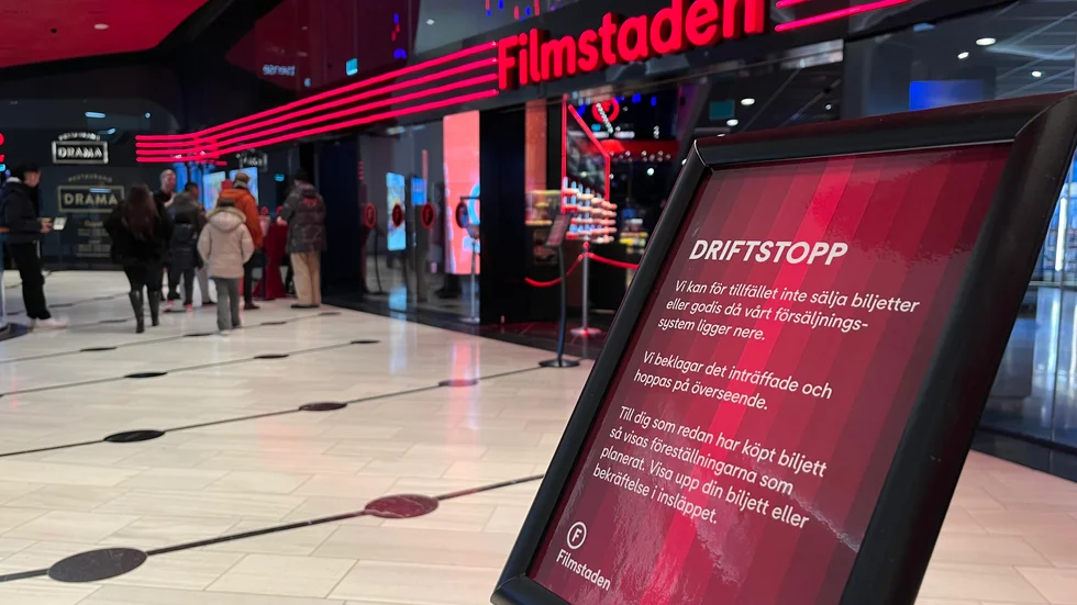 Filmstaden är ett av de företag som drabbats av attacken.