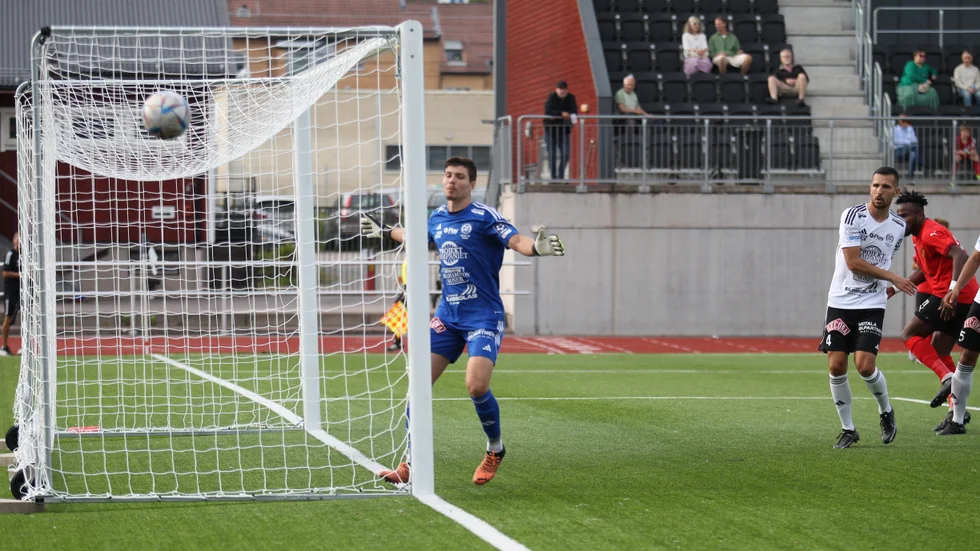 Benjamin Machini, här en bild från en tidigare match, gjorde en bra match på Hammarby IP på Söder i Stockholm. Maif vann och tog viktiga poäng i bottenstriden.