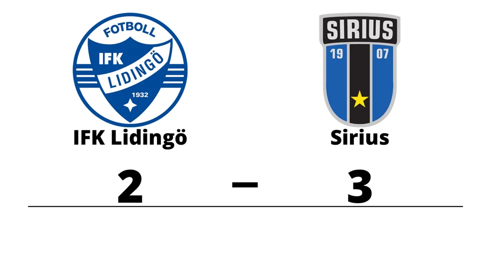 IFK Lidingö FK förlorade mot IK Sirius FK