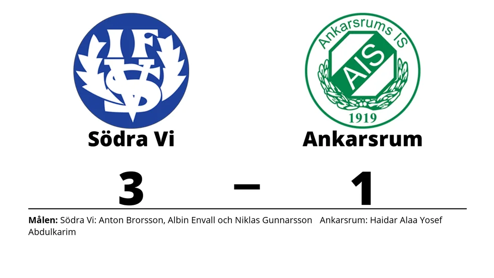 Södra Vi IF vann mot Ankarsrums IS