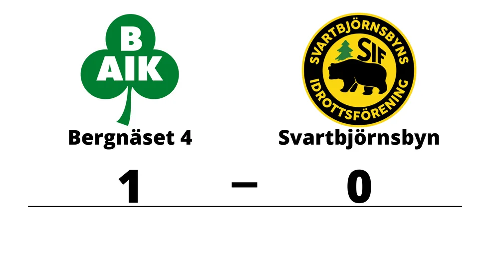 Bergnäsets AIK 4 vann mot Svartbjörnsbyns IF