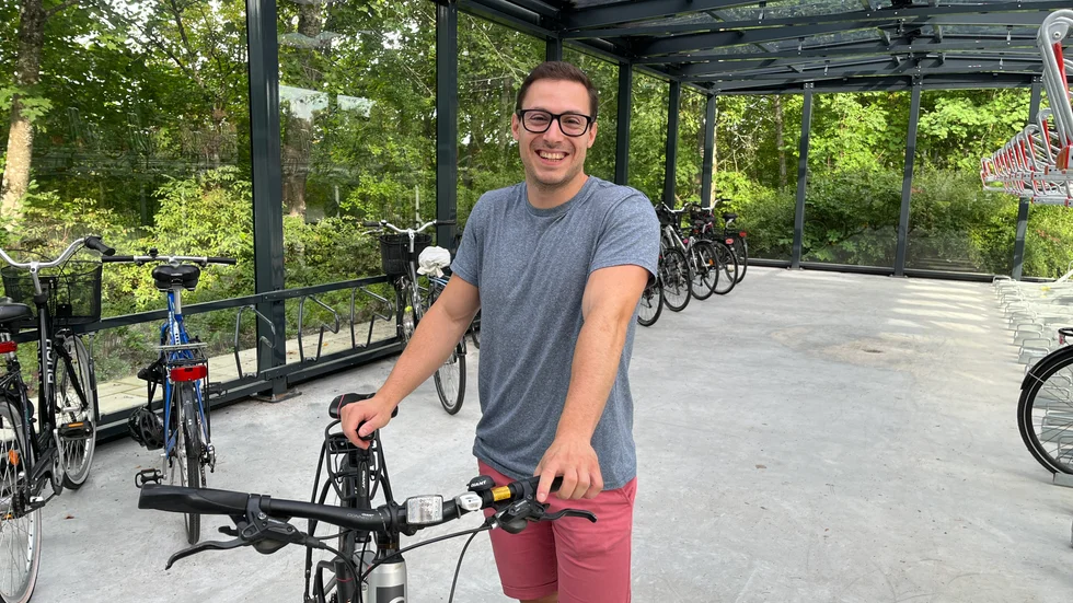 Maurizio Freddo, trafikplanerare, menar att cykelgaraget är en lyckad satsning.